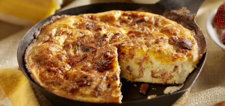 Quiche de arroz e brocolos