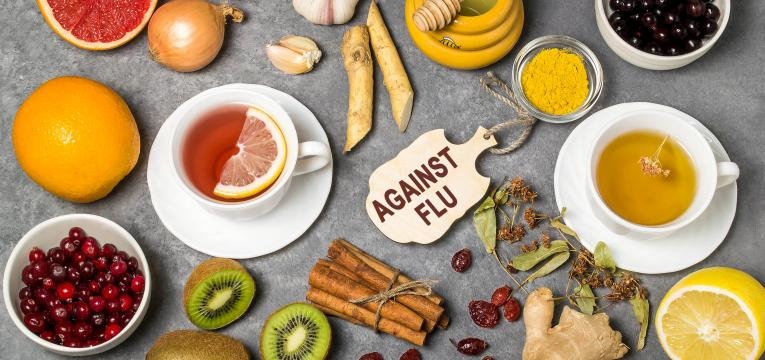 escapar a gripe e alimentos ricos em vitaminas