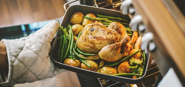 ganho de massa muscular frango assado no forno