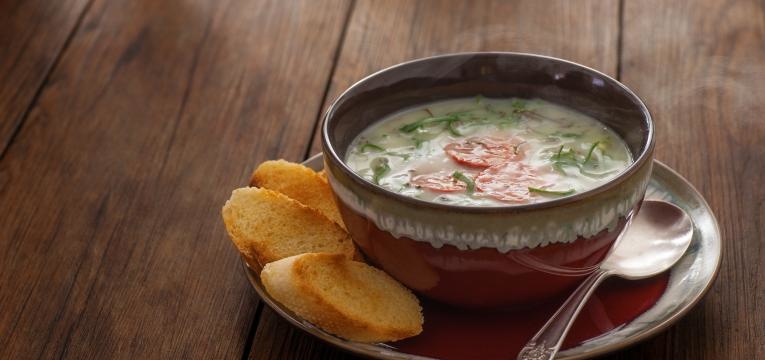 Caldo verde com chourico