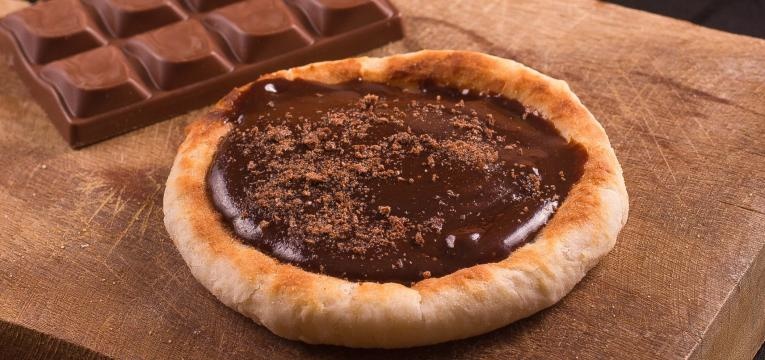 Pizza na Bimby de chocolate