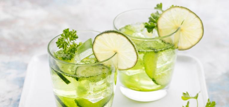 Refrescos mojito de pepino