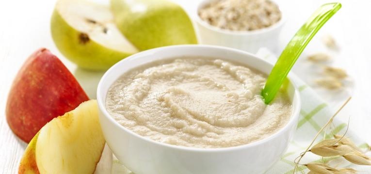 alimentacao do bebe de 8 meses papas lacteas com fruta crua