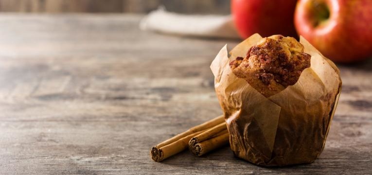 muffins de canela com maca