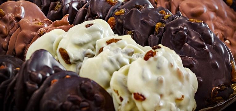 bolachas de Natal de chocolate branco
