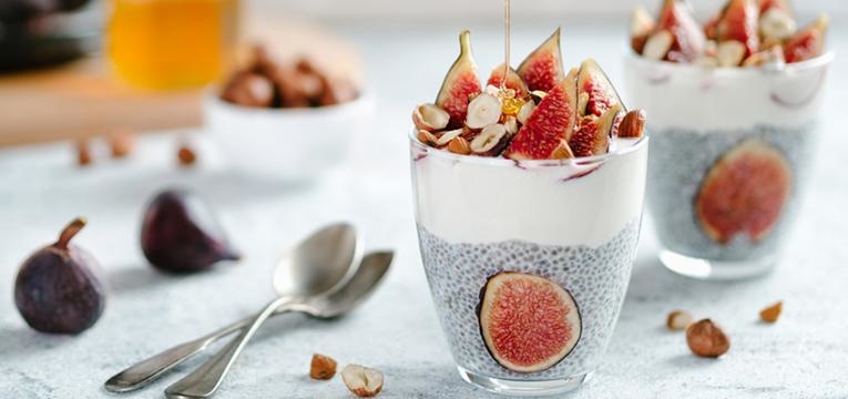 Pudim saudável com chia