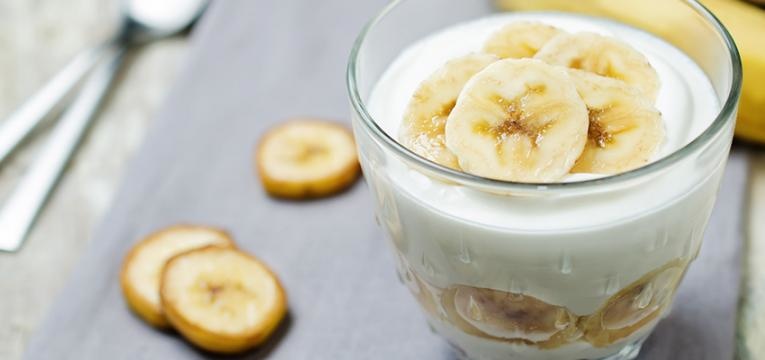 Pudim saudável de banana
