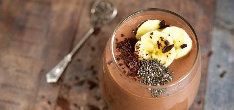 Pudim saudável com cacau e tapioca