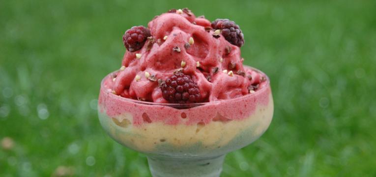 gelado de banana frutos vermelhos e spirullina e receitas para evitar o desperdício alimentar