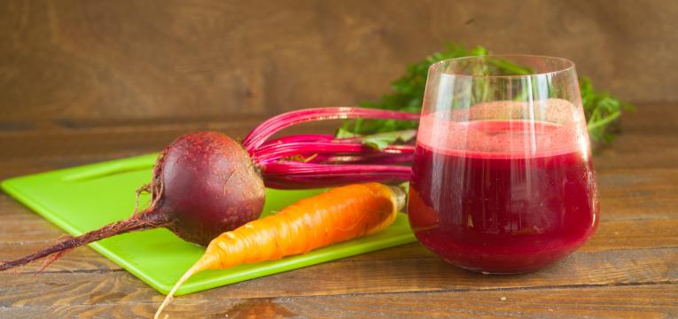 Batido de cenoura e beterraba