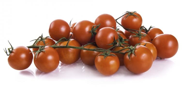 tomate cherry em fundo branco