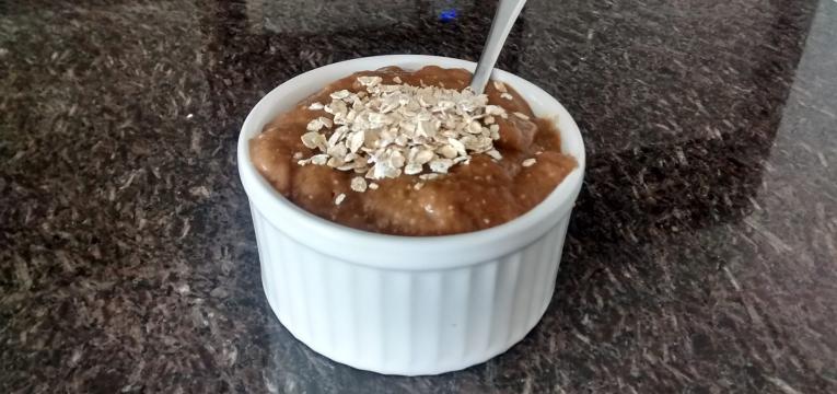 mousse de chia com amêndoa e cacau