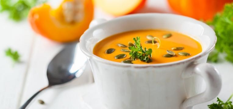 Receitas para jantar de natal e Creme de abobora com coentros