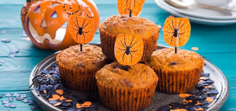 Receitas com abobora e Peculiares muffins de abobora e maca