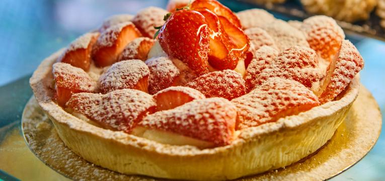 Tarte de morango com creme de limao na Bimby