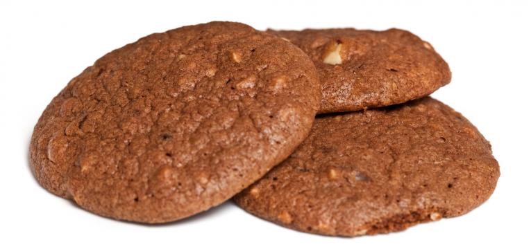 bolachas de chocolate e avela