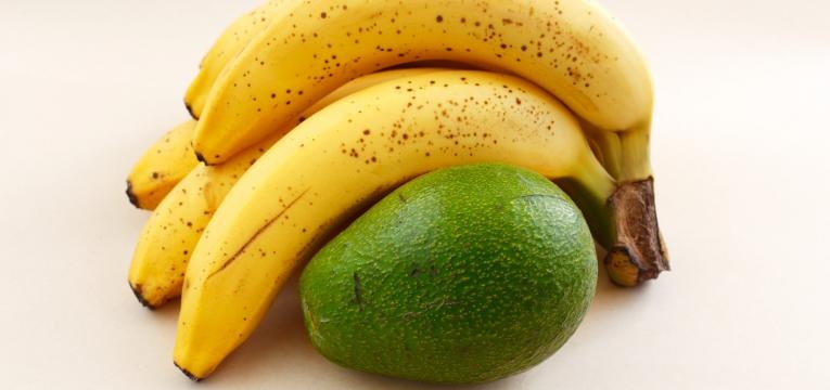 abacate e banana