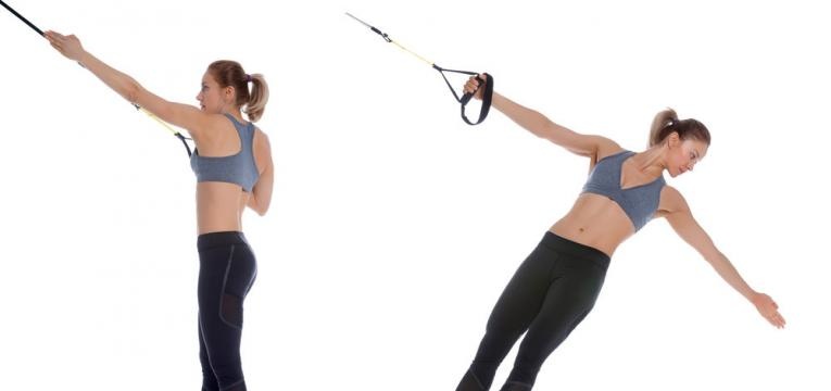 mulher a usar o trx