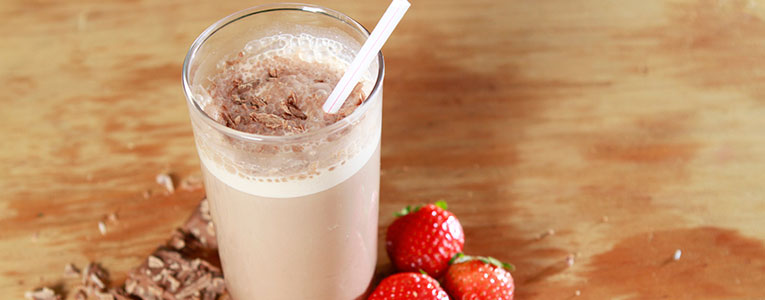 batido proteico de chocolate