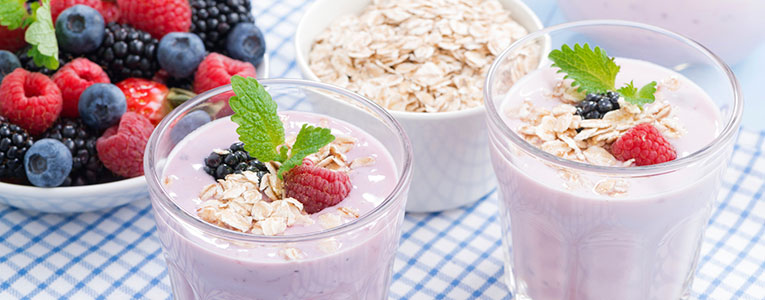 batido proteico de frutos vermelhos