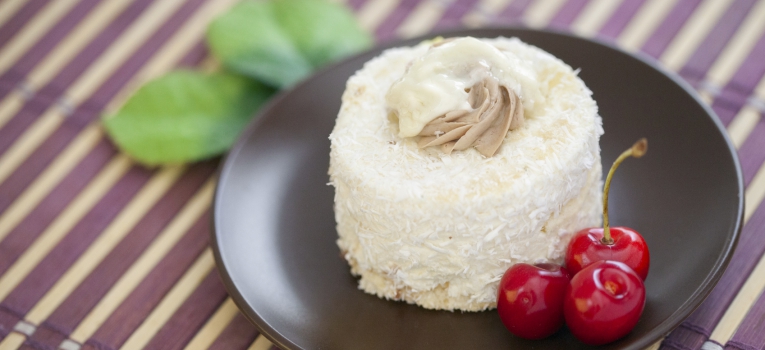 bolo de caneca de coco