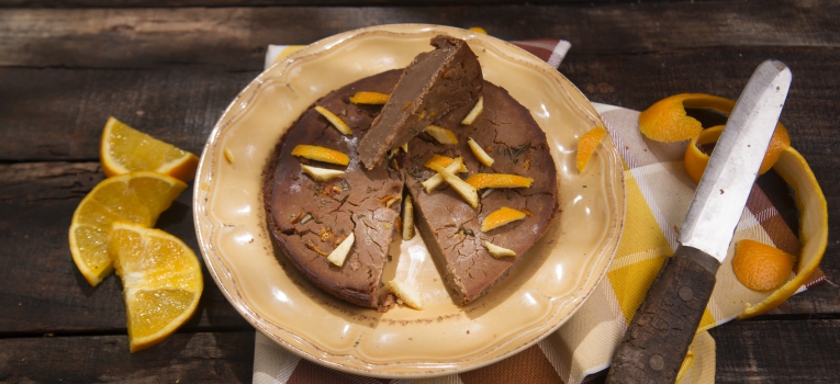 bolo de castanhas e laranja