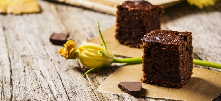 brownie de chocolate e courgette