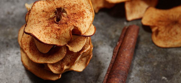 Chips maçã e canela