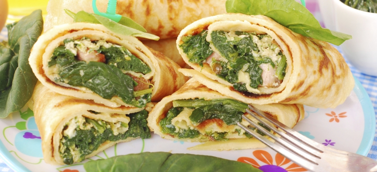 crepes de espinafres