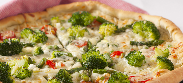 Pizza com brócolos