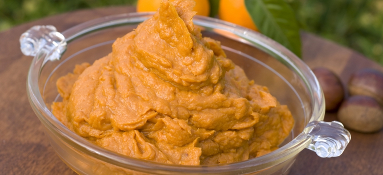 pure de castanhas e batata doce