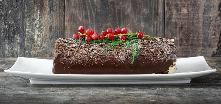 doces de Natal sem açucar: tronco de chocolate