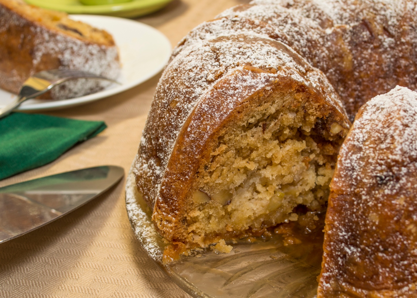 Bolo de maçã com aveia